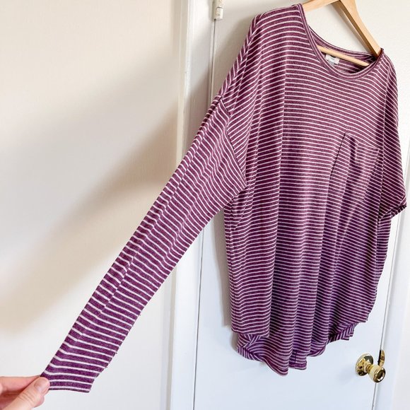 Old Navy Raspberry Striped Top - Picture 3 of 7